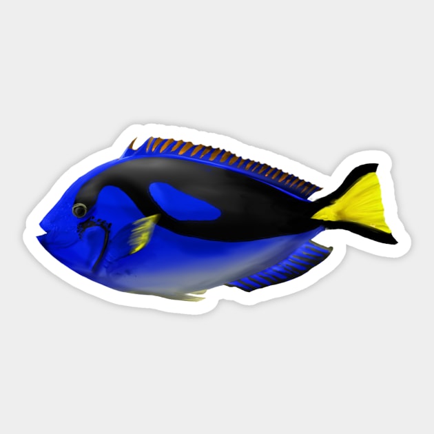 Blue Tang Sticker by FernheartDesign